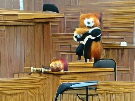 Surprised Judge Gavel Turns Into Red Panda