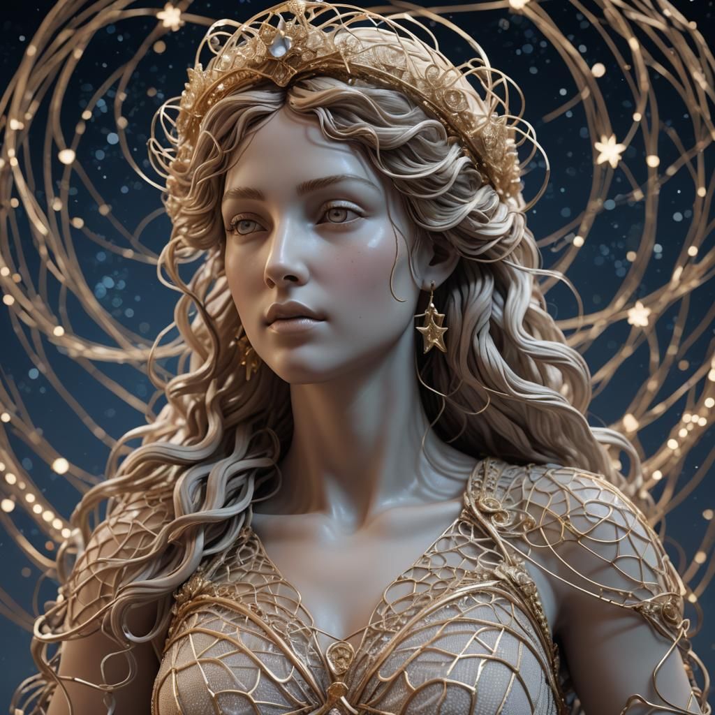Aphrodite Digital Sculpture in Unreal Engine 5 Style