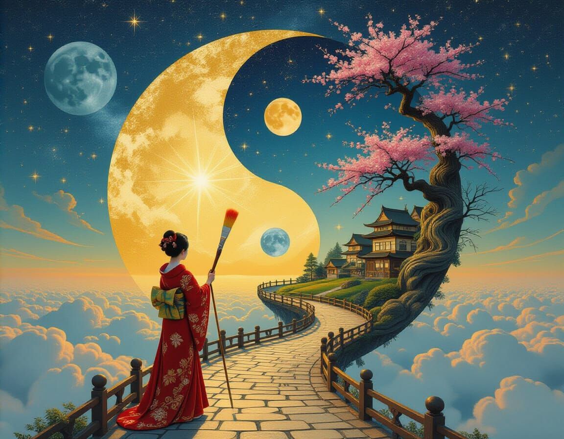 Surreal Cosmos: Japanese Woman Paints a Stargate