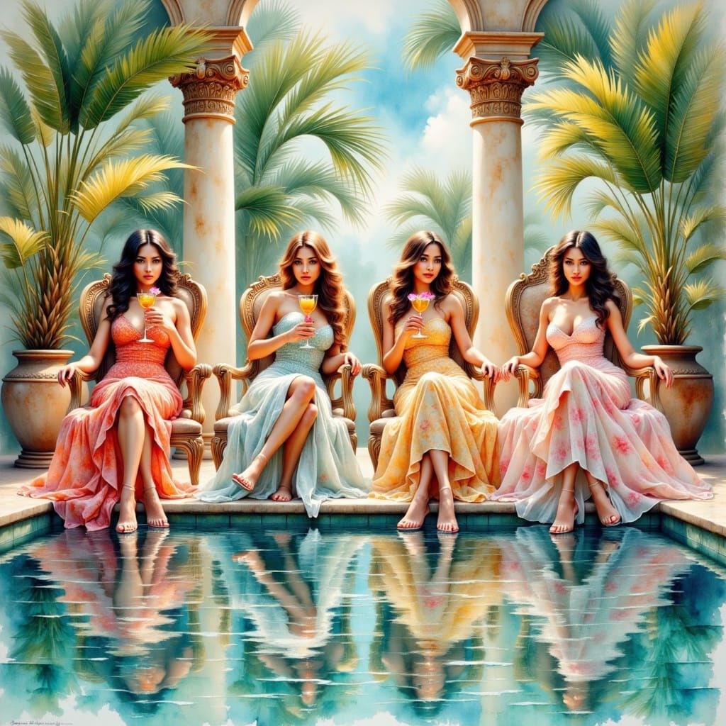 Lounging,, creating Lora's is hard work. Enjoy your drinks l...