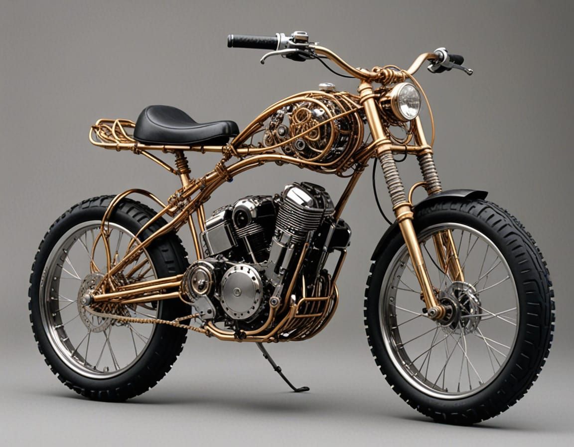 Wired Bicycle Sculpture: Twisted Metal Art