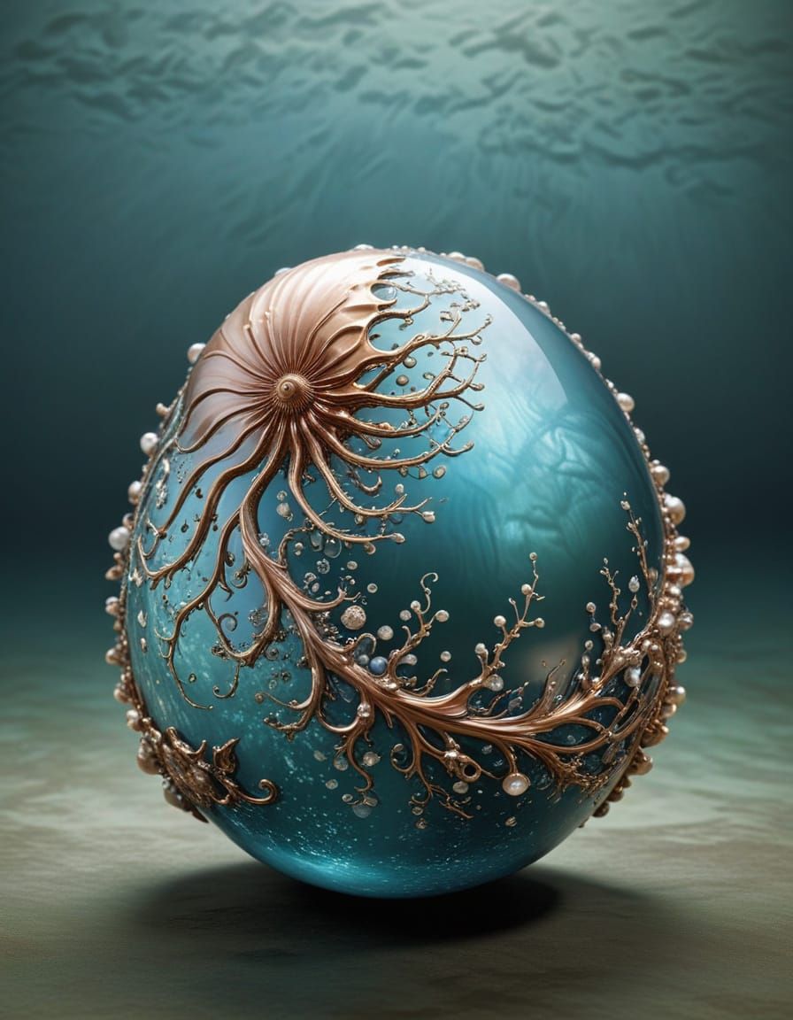 Majestic Argonaut with Ornate Shell