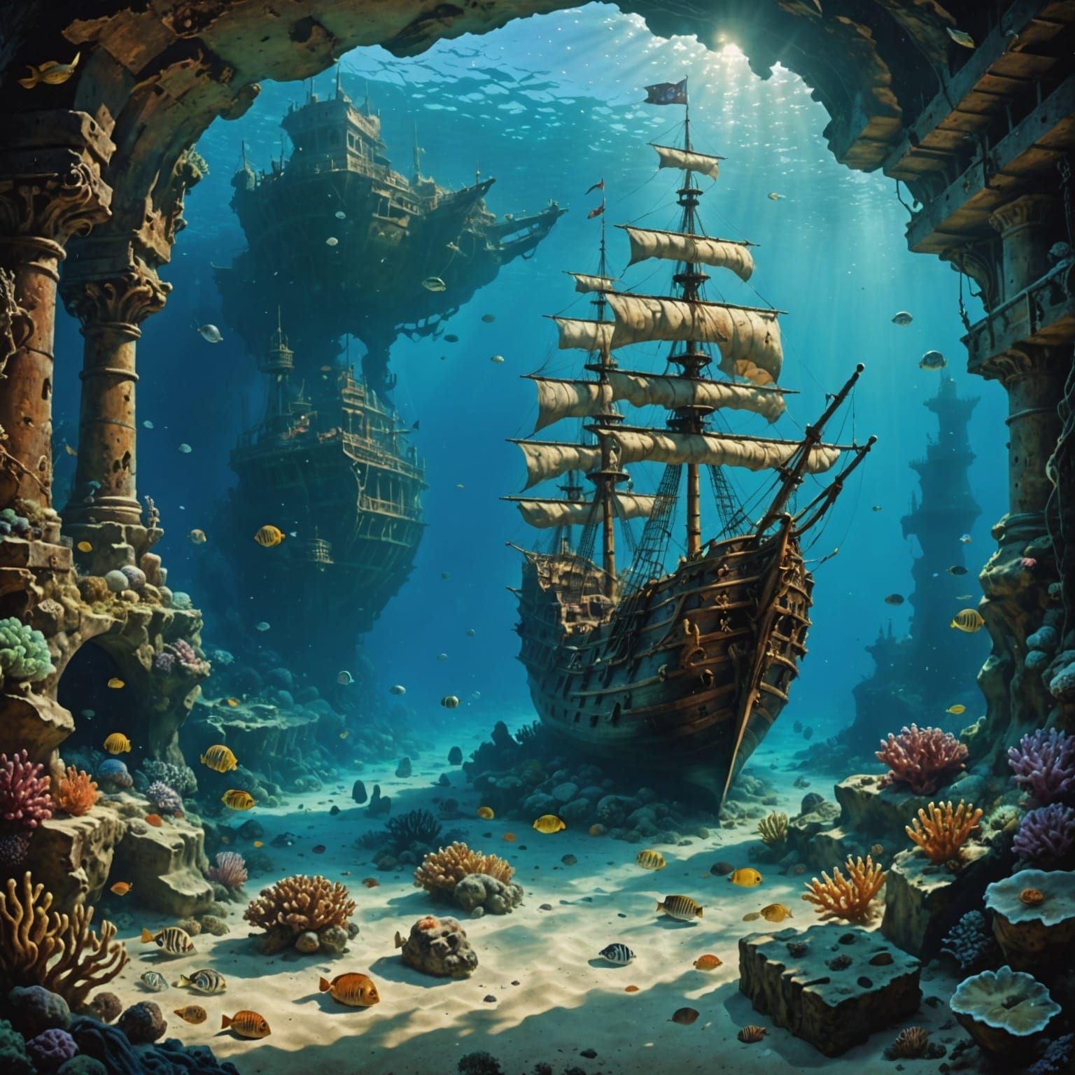 An undersea landscape