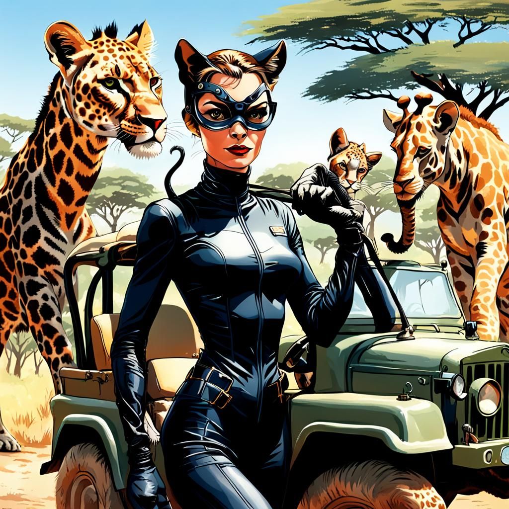 Catwoman Goes on Weird Safari Vacation