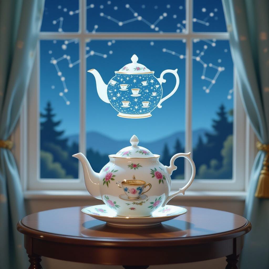 Enchanting Teapot Constellation Night Sky