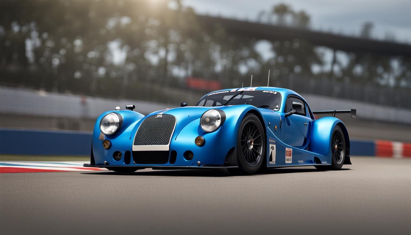 Blue Morgan GT3 Le Mans Front View