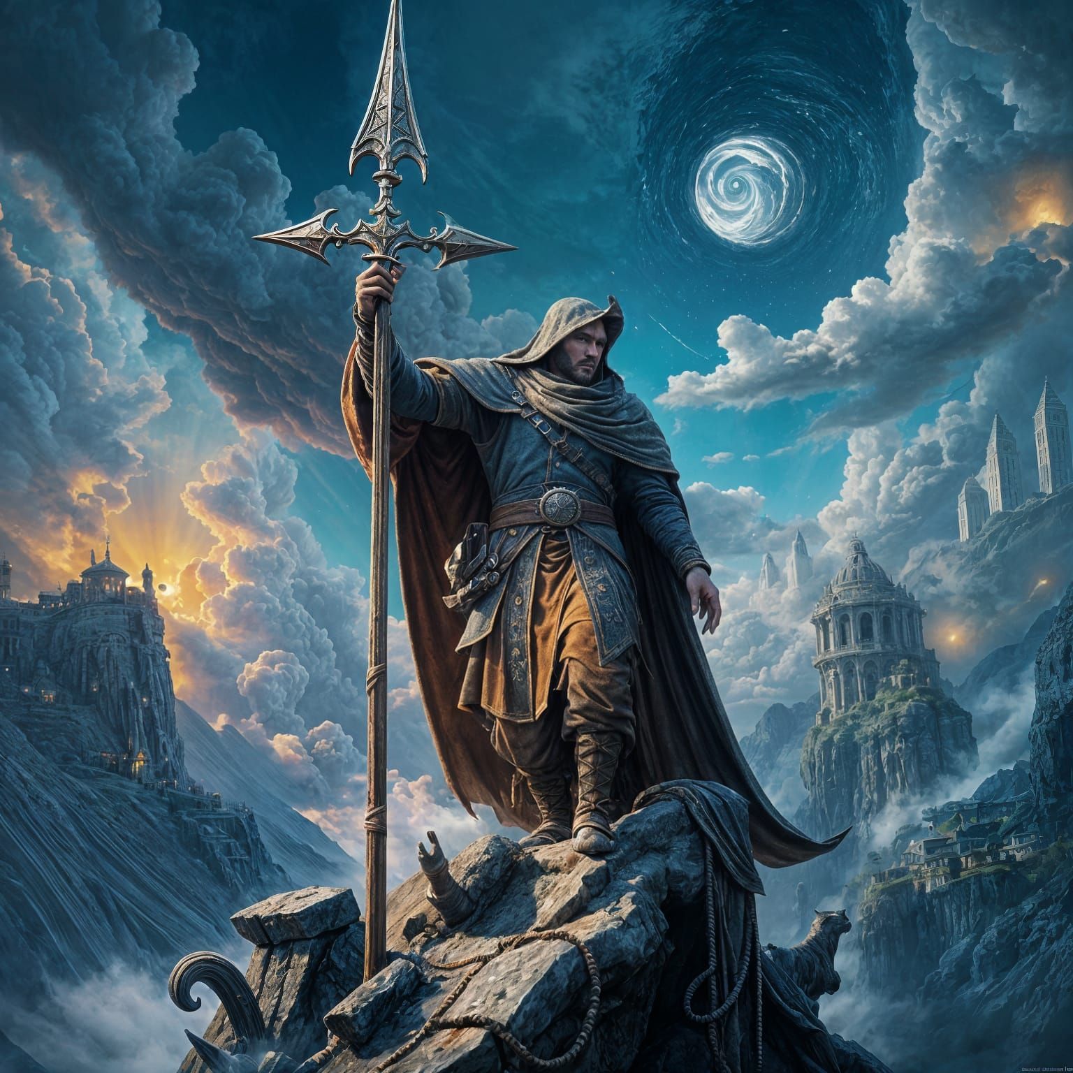 Inspirational Fantasy Scene in Rich, Deep Colors