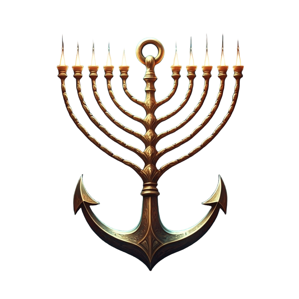 Chanukah Anchor: A Fantastical, Detailed Matte Painting