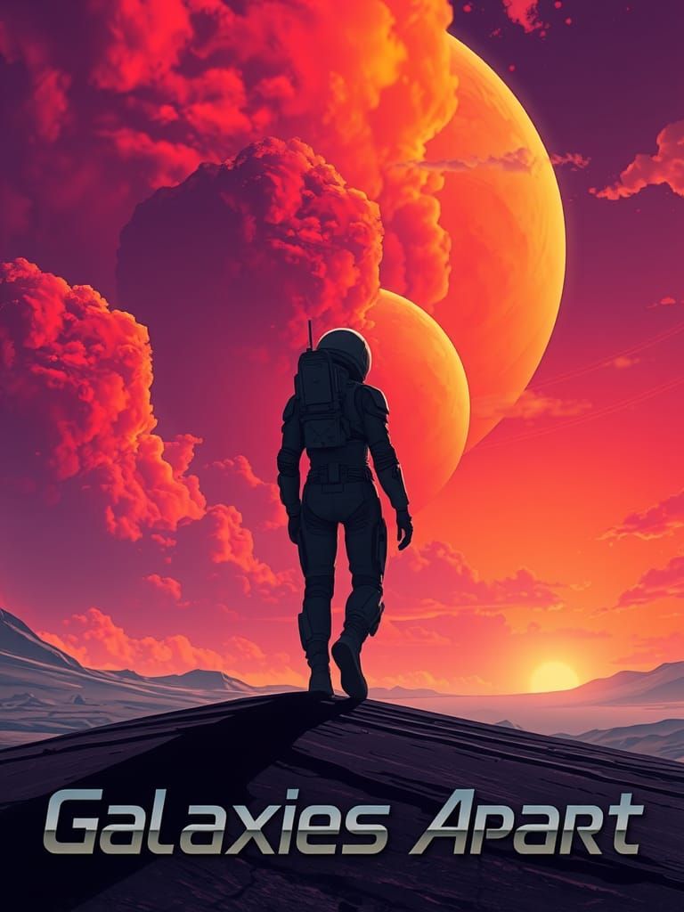 Futuristic Astronaut on Alien Planet in Digital Art Style