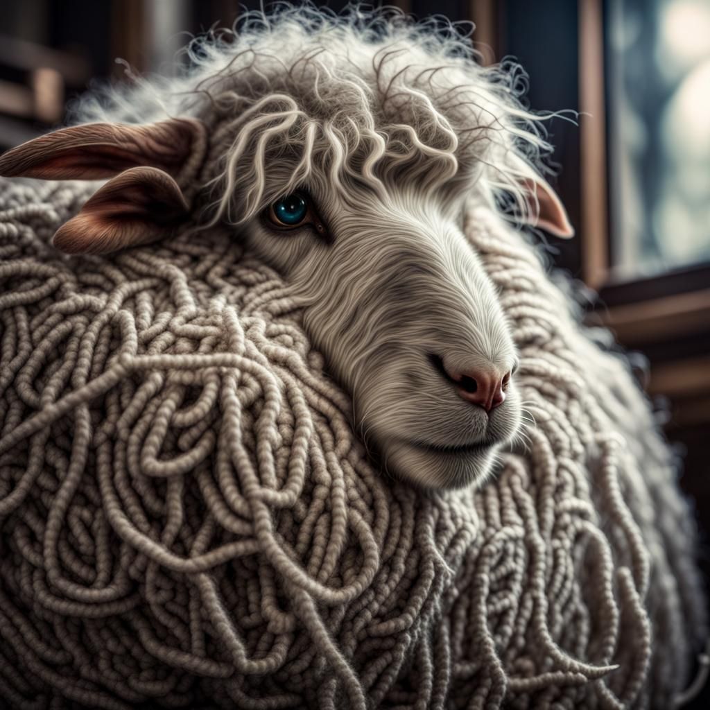 Hyperrealistic Wooly Thinking in Fantasy Art