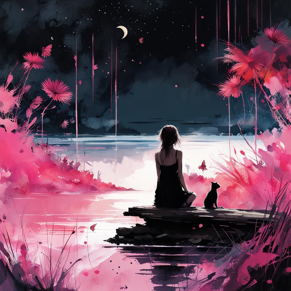 Watercolor Treasure on a Sandy Beach