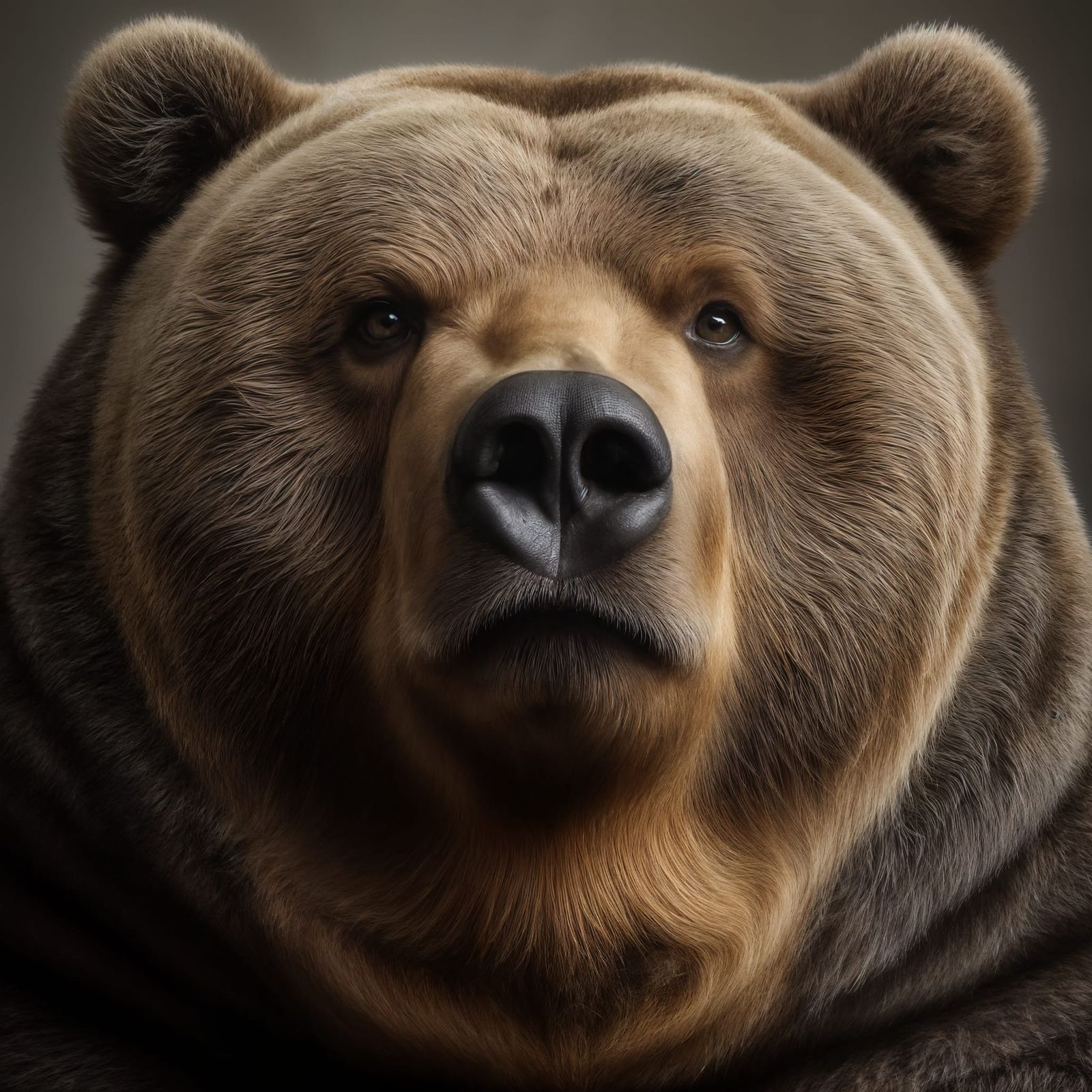 Grizzly Bear Portrait Exuding Sarcastic Sophistication