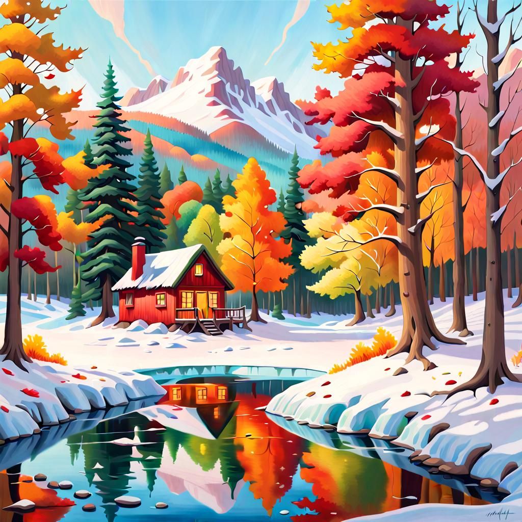 Surreal Autumn God Reveals Winter Landscape