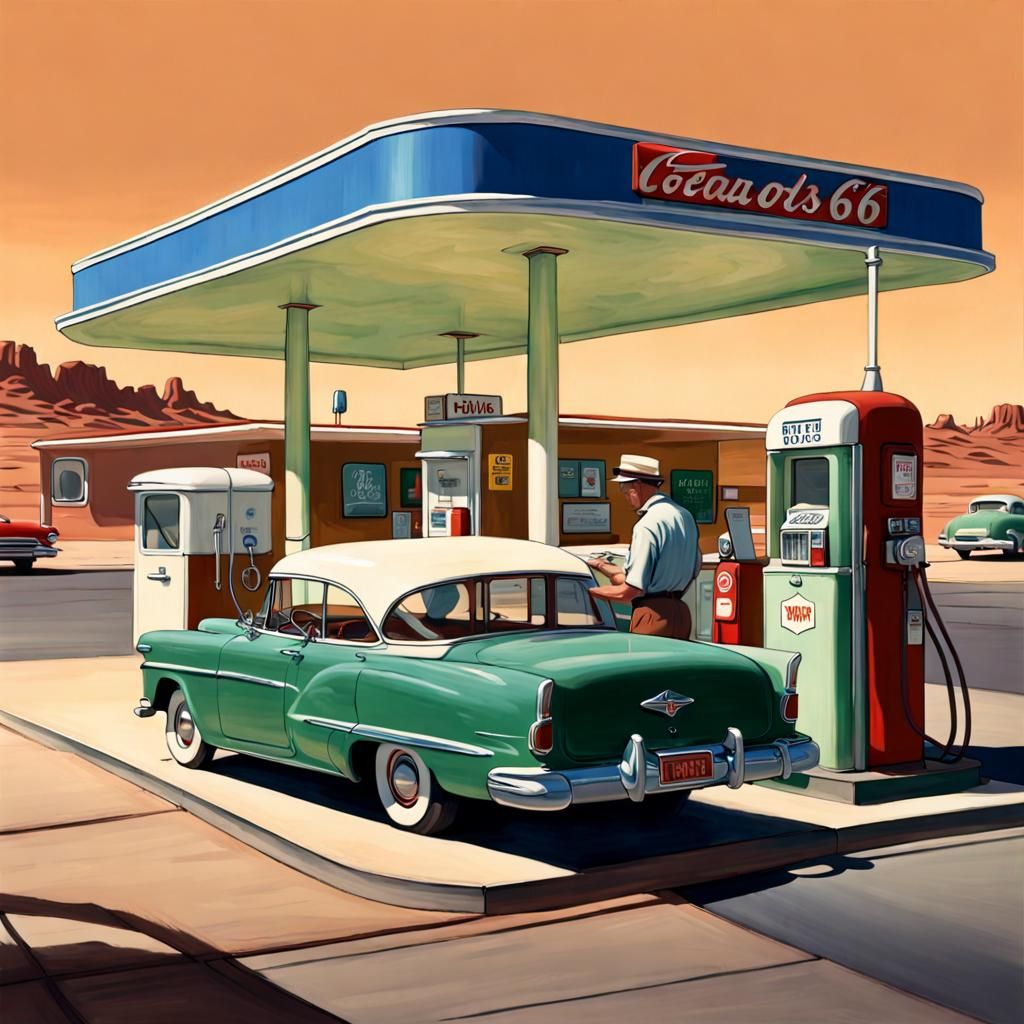 Vintage Gas Station
