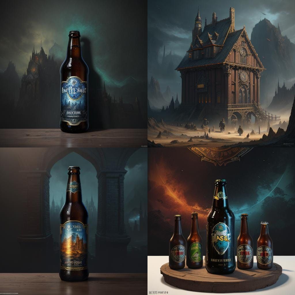 Fantastical Beer Bottle Art in Deep Color