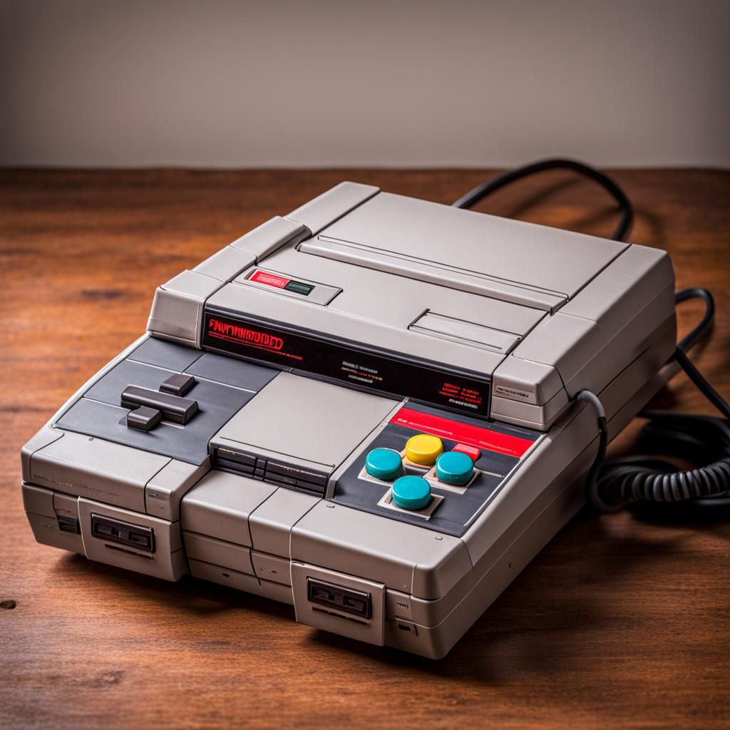 Weathered SNES Console: 70s Retro Gaming