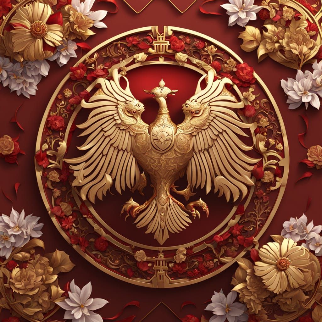 Ancestral Family Crest in 3D Anime Art Style