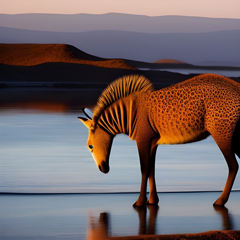 Animals in Landscape: Impressionistic AI Art