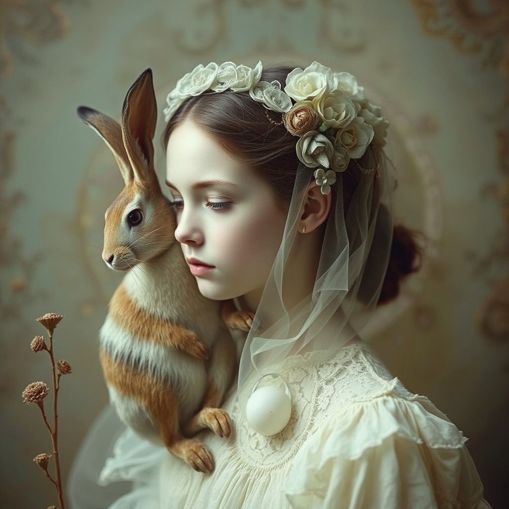Girl as Ghostly Hare Unravels Memories