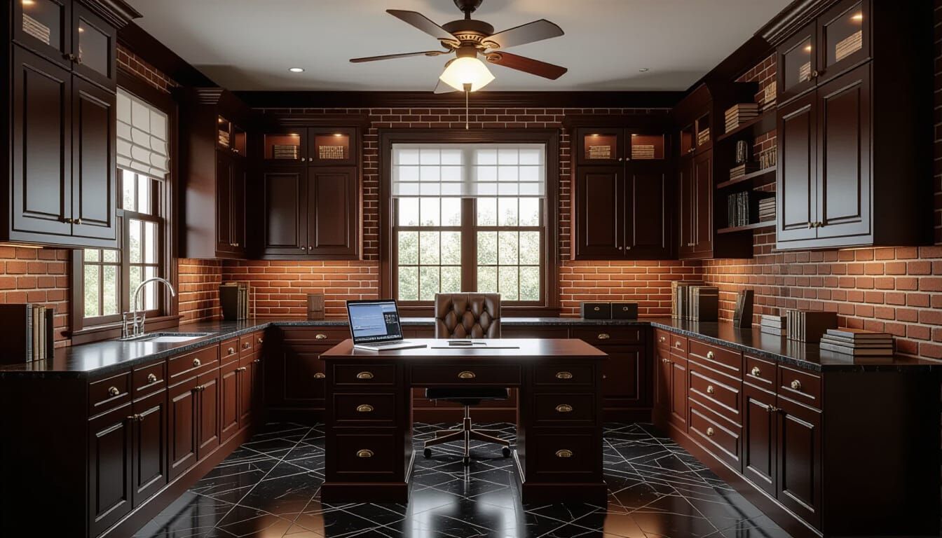 Victorian Working Room with Warm Volumetric Lighting