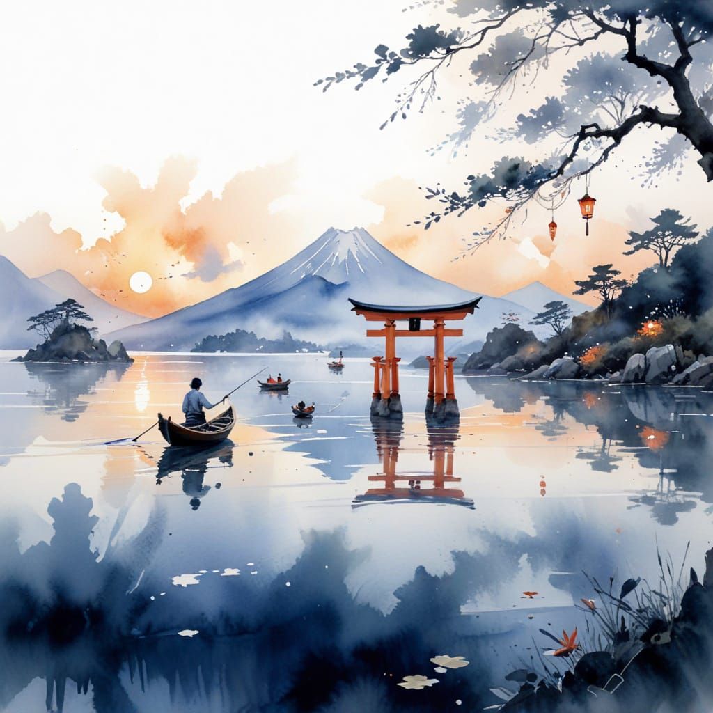 Ancient Lake Biwa Awakens at Dawn