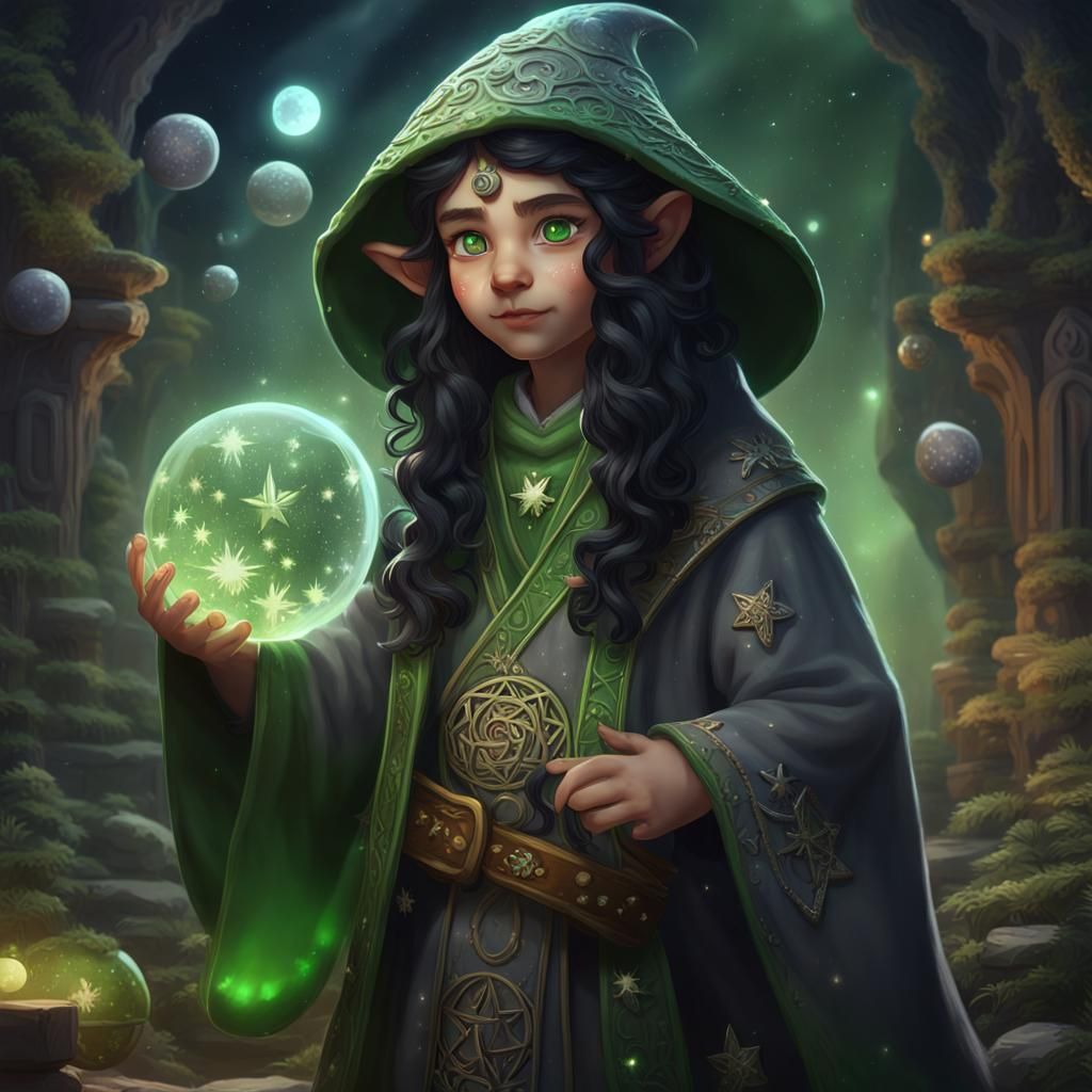 Gnome Wizard in Dungeons and Dragons Style