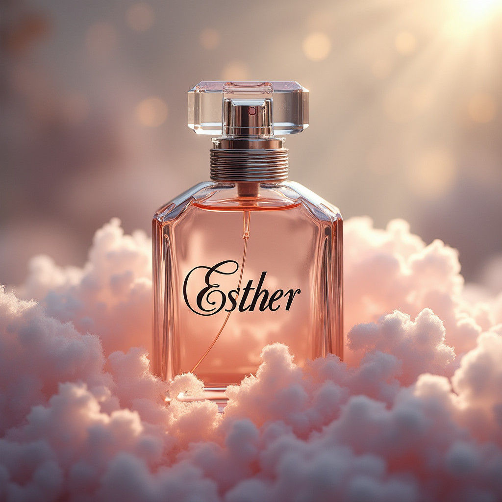 Luxurious Perfume Bottle in Elegant Fine Art Style