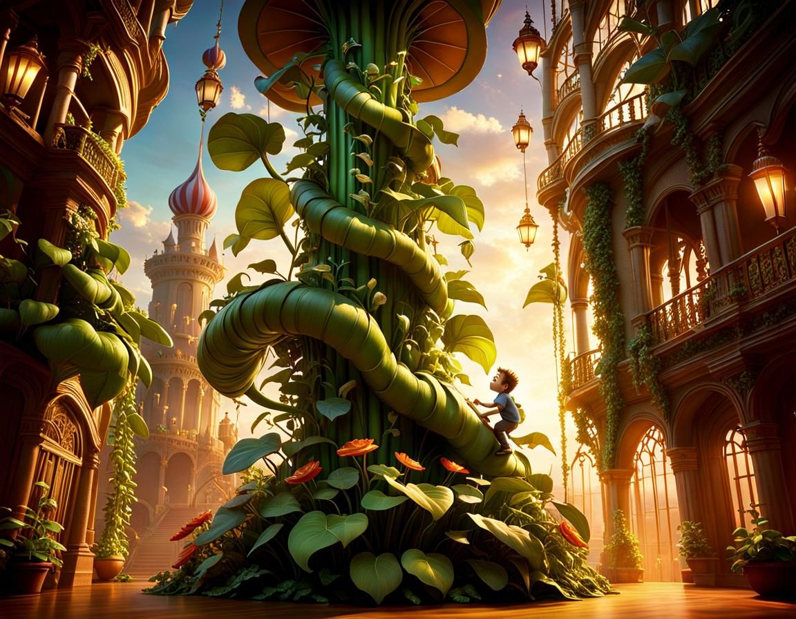 Jack Climbs the Beanstalk at Magic Hour