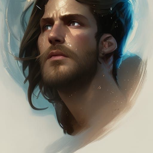 King Arthur Portrait in Art Nouveau Style