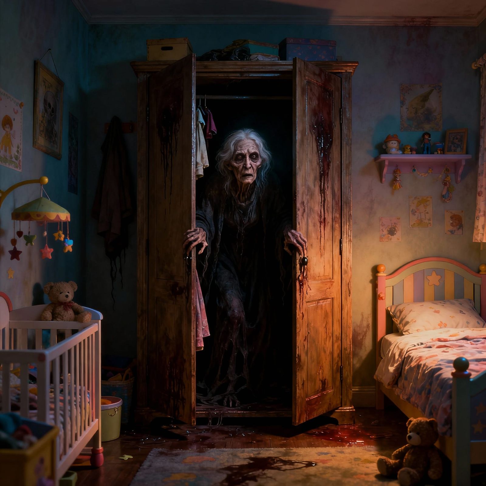 Terrifying Entity Lurks in Child's Bedroom Closet