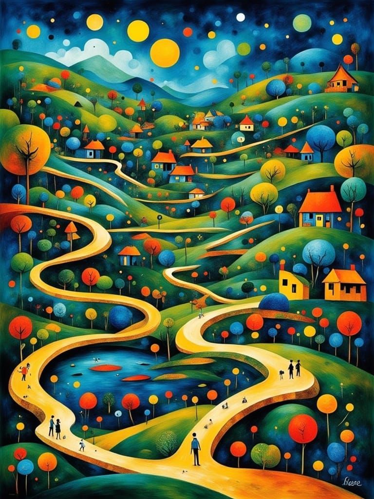 Surreal Futuristic Utopia on the Moon