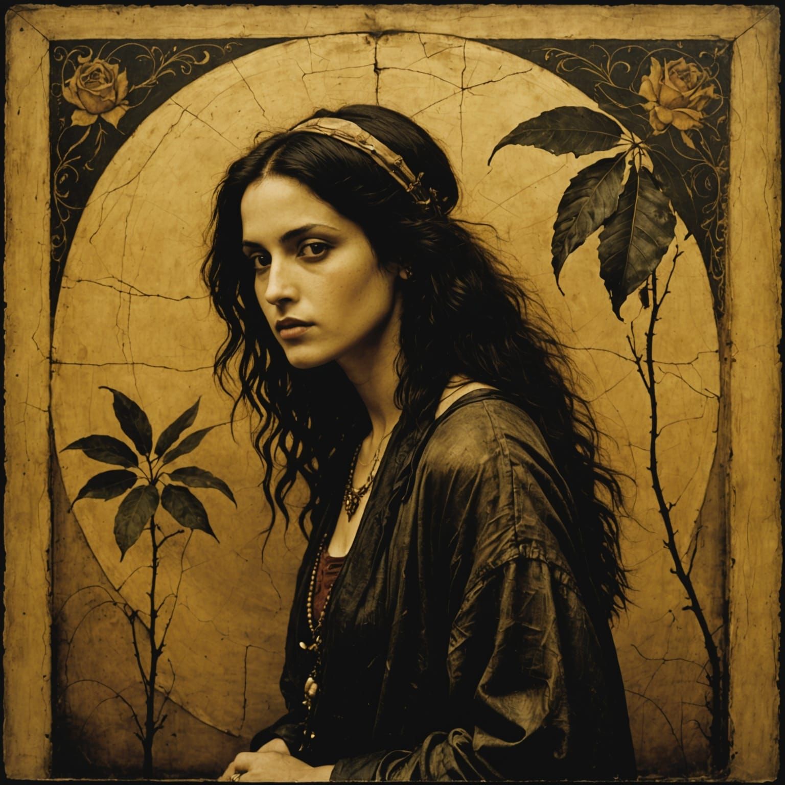 Retro-Futuristic Surfer in Neon Landscape