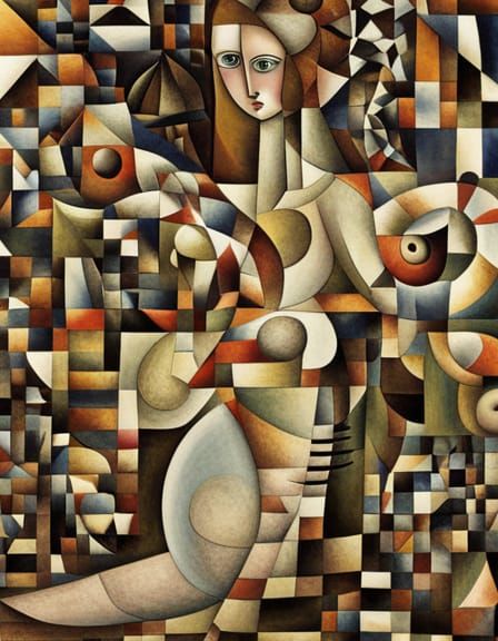 Abstract Nymph in Modernist Style