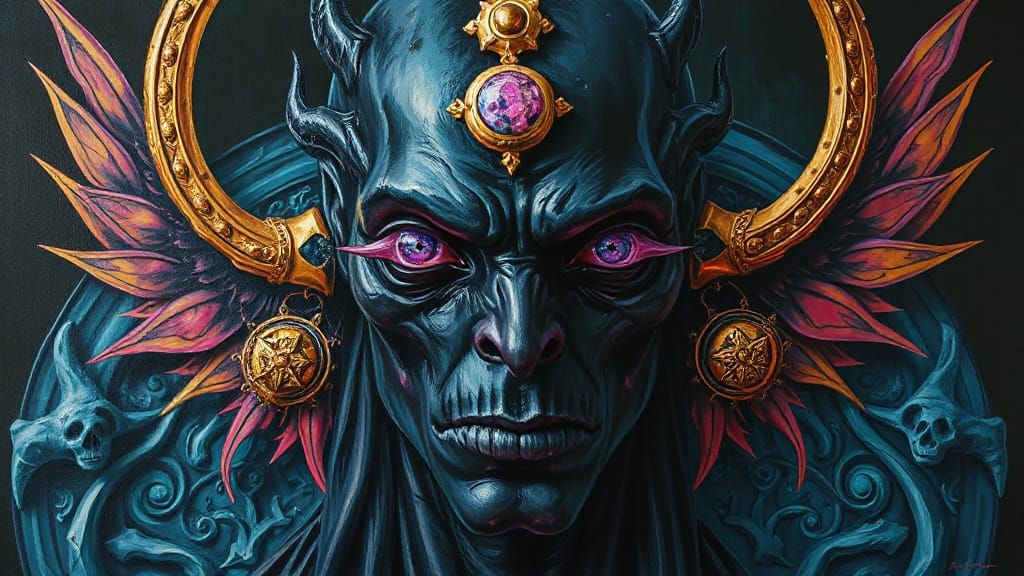 Surreal Cosmic Horror Deity in Digital Illustration