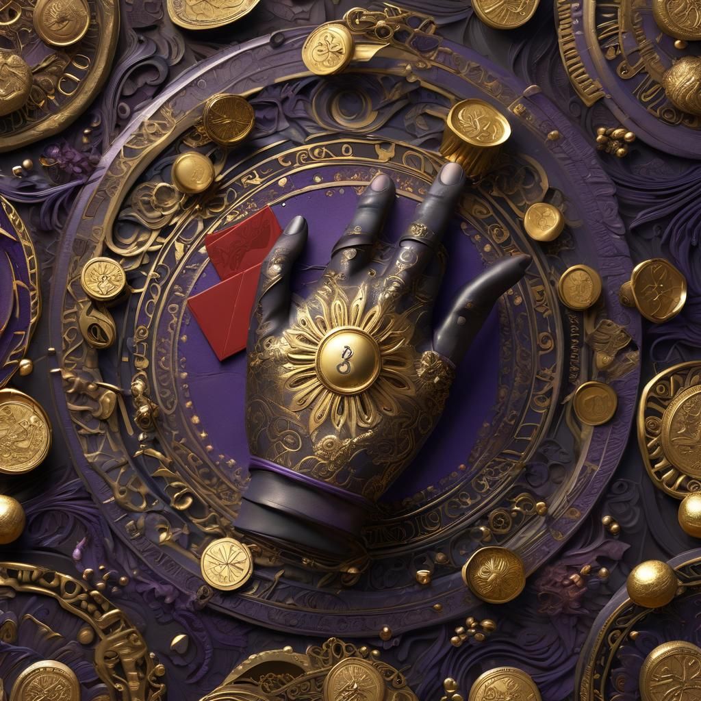 Dark Fantasy: Red Envelope in Art Nouveau Style