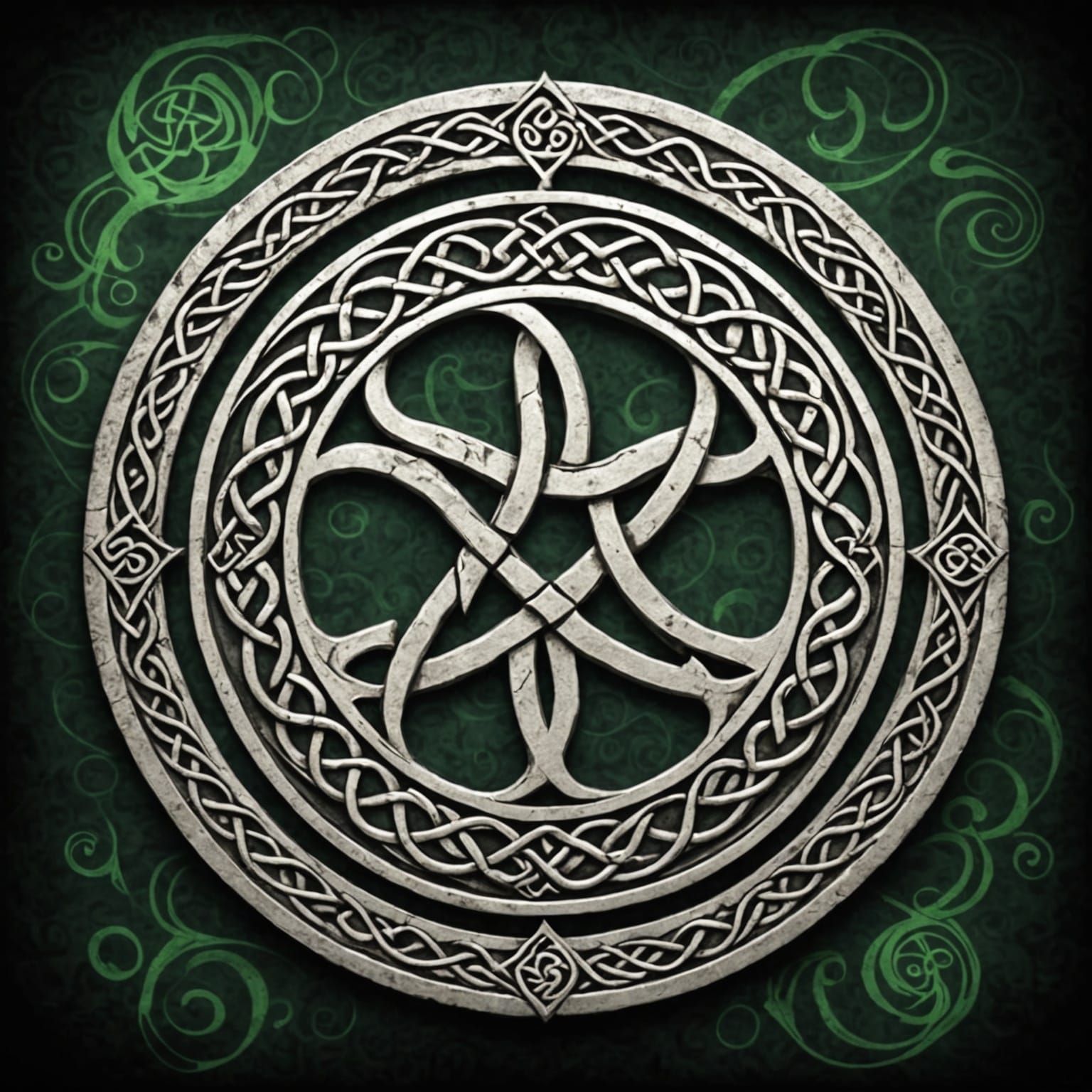 Celtic Triskel Symbol in Ethereal Spiral Formation