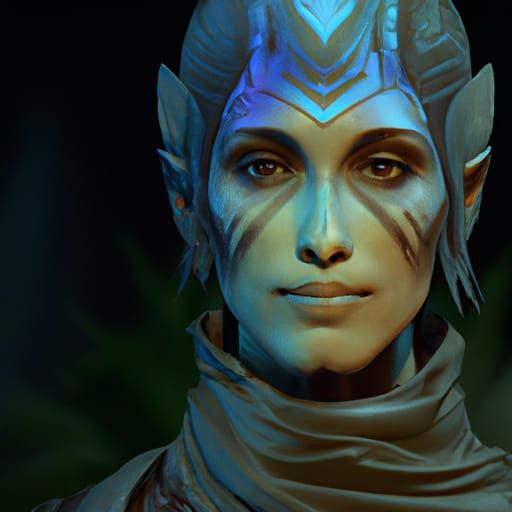 Ethereal Portrait with Dynamic Lighting