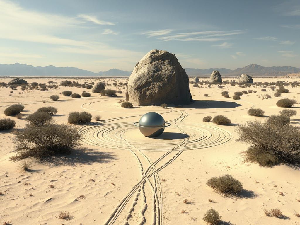 Surreal Zen Oasis in Cosmic Harmony