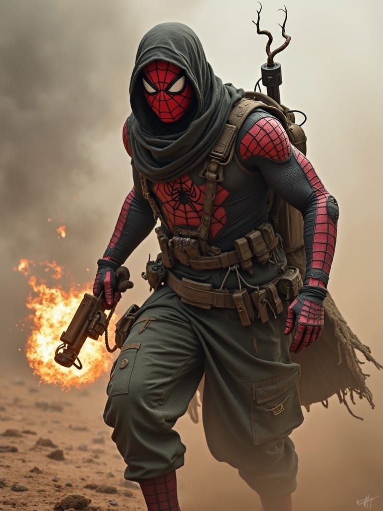 Taliban Spiderman, a Dark Twist on a Beloved Hero