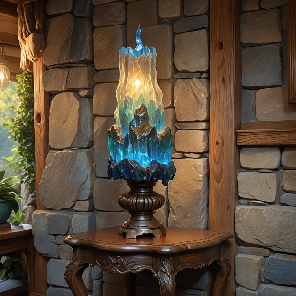 Crystal Waterfall Lamp