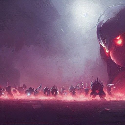 Sinister Kirby in Revolution War, Greg Rutkowski Style