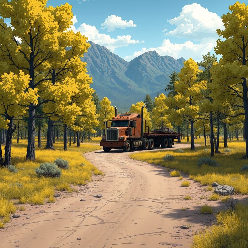Eerie Dystopian Landscape in Earthy Tones