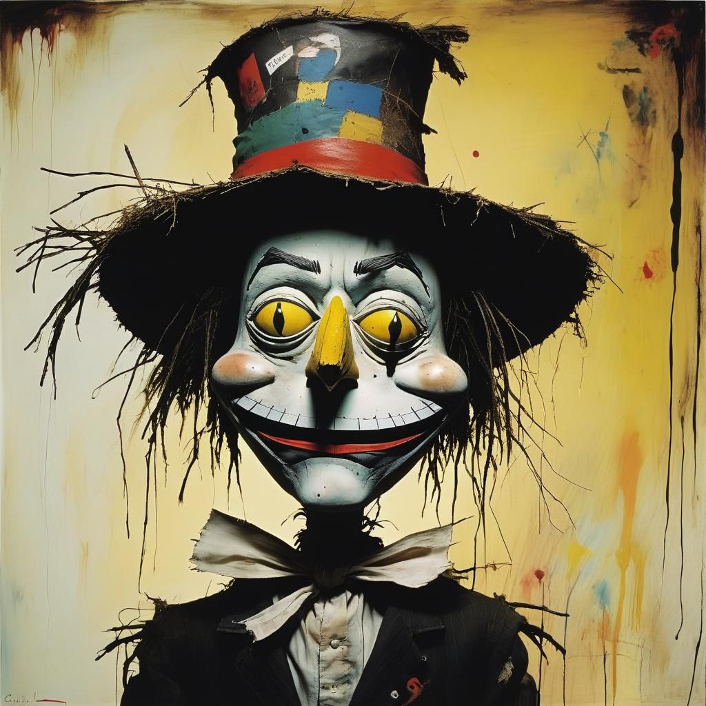 Abstract Scarecrow Art Inspired by Surreal Masters