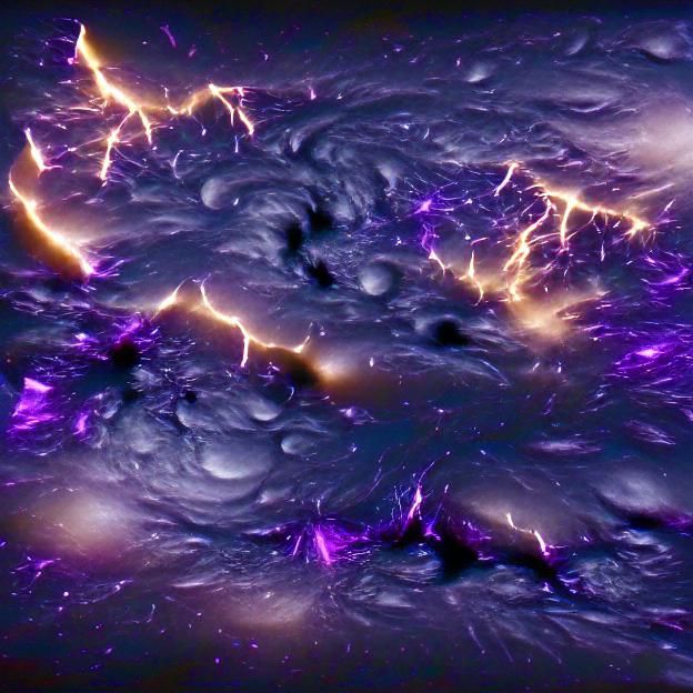 Dark Matter Thunderstorm: Ethereal and Fierce