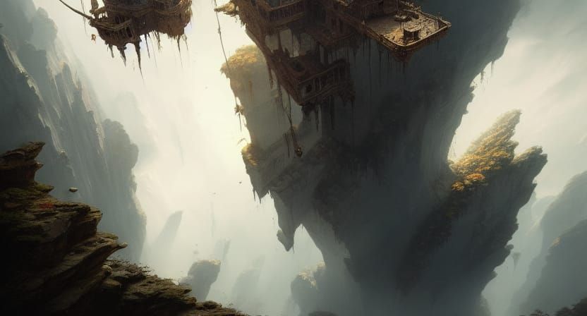 Ruins from under an overhang.