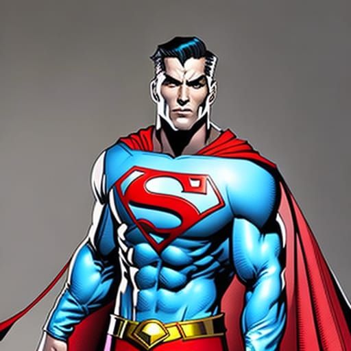 Baby Superman Portrait in Pixar Style