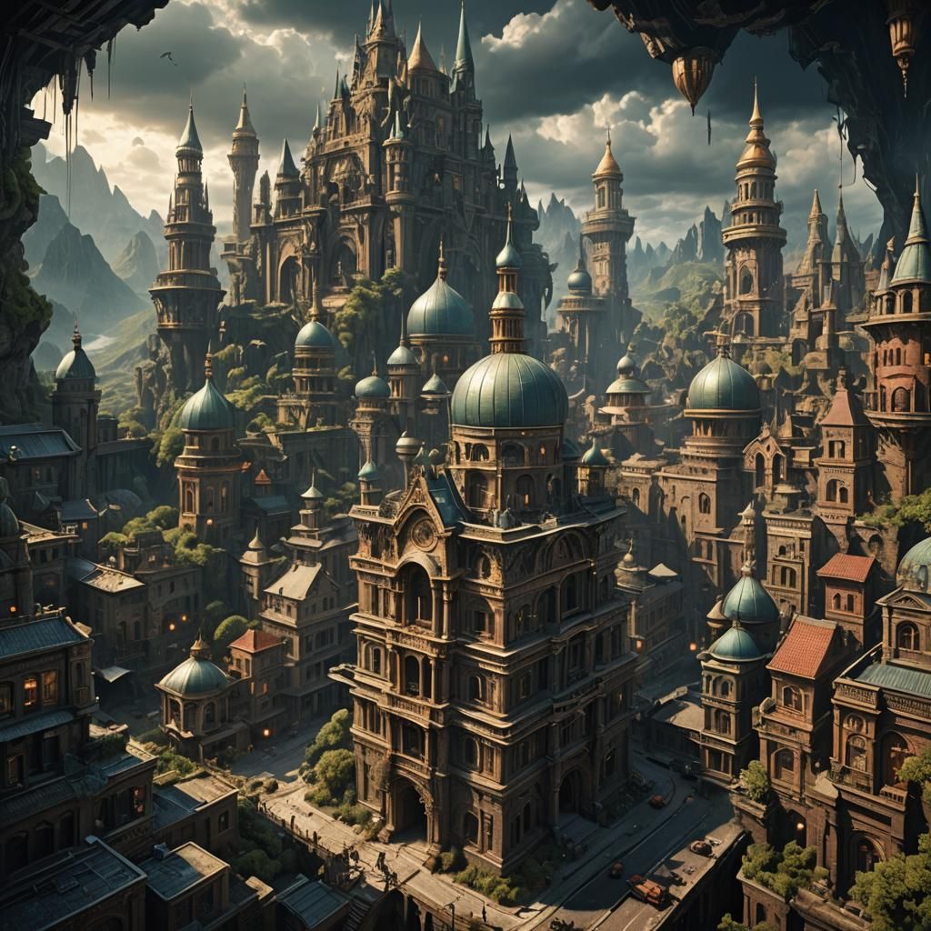 Epic Cinematic Cityscape Digital Matte Painting