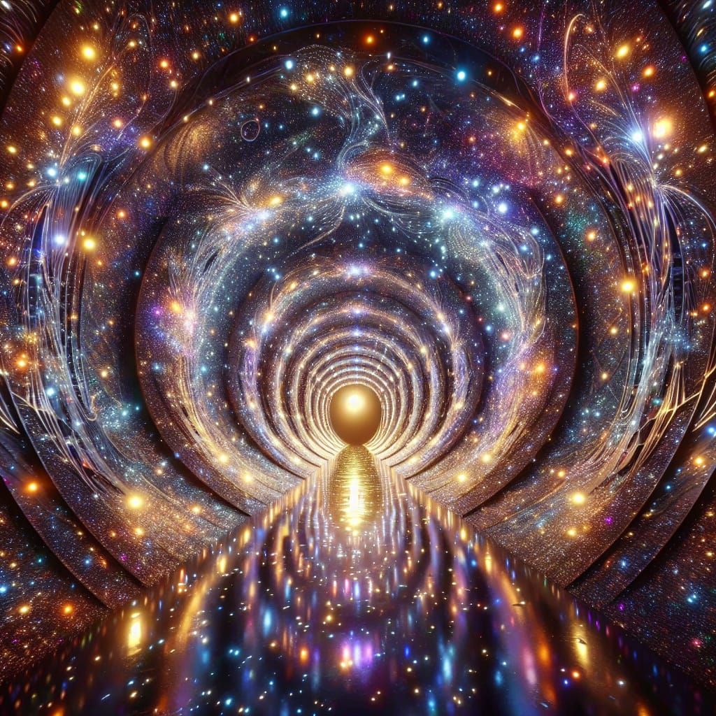 Enchanting Glitter Tunnel to a Fantasy World