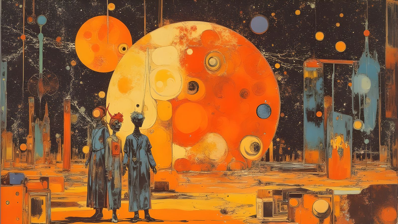 Cosmic Superflares Erupting: Retro Album Art