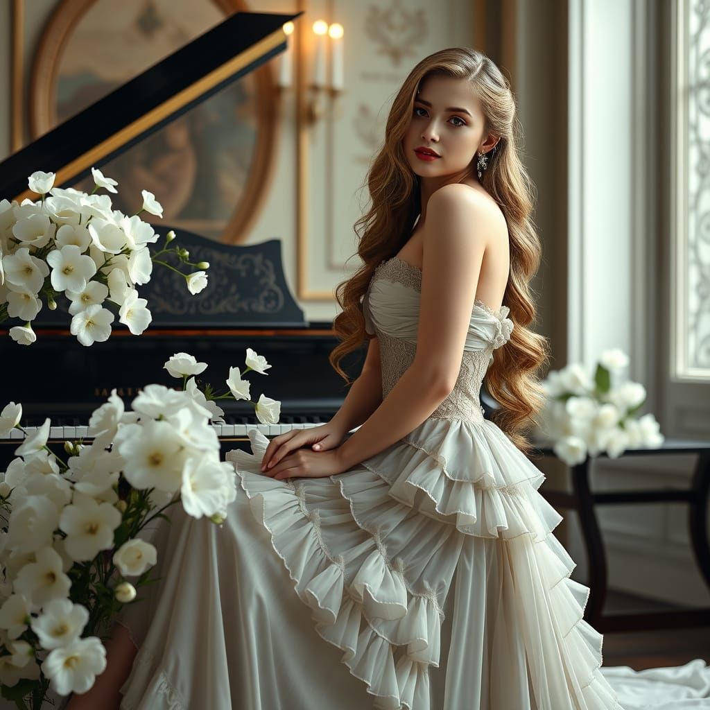 Elegant Victorian Woman in Refined Setting